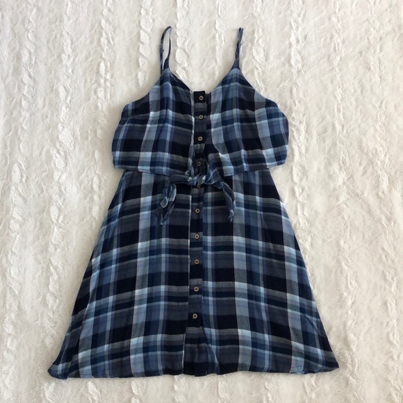 Universal Thread Dresses & Skirts - Blue Plaid Summer Dress